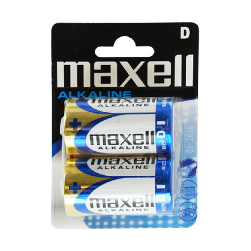 Maxell MAXELL αλκαλικές μπαταρίες LR20/D, 1.5V, 2τμχ