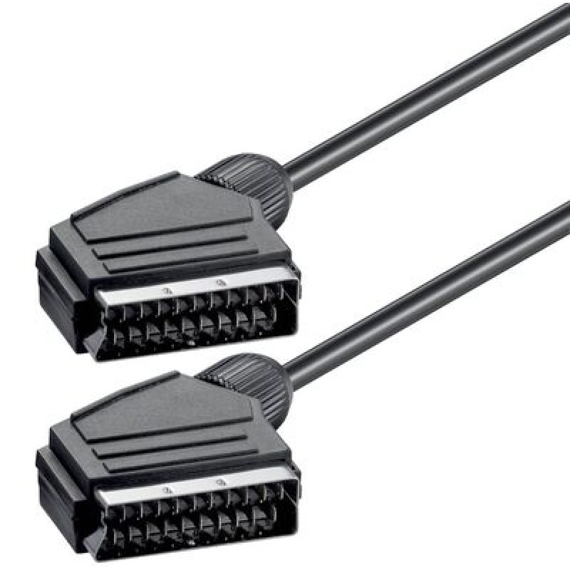 Powertech POWERTECH Καλώδιο Scart 21pin σε Scart 21pin CAB-S001, 1.4m, μαύρο