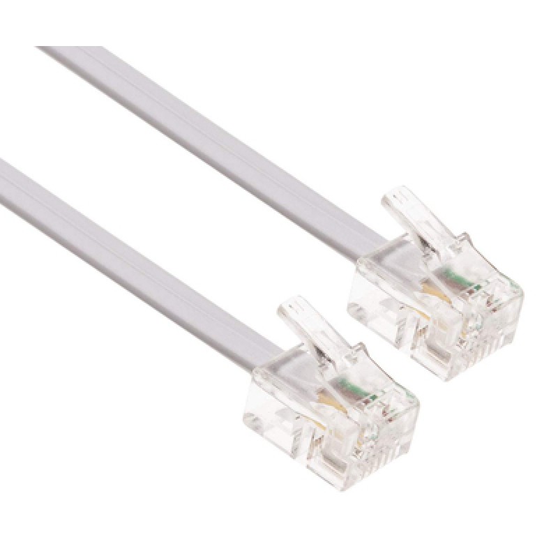 Powertech POWERTECH καλώδιο τηλεφώνου RJ11 6P4C CAB-T003, 3m, λευκό