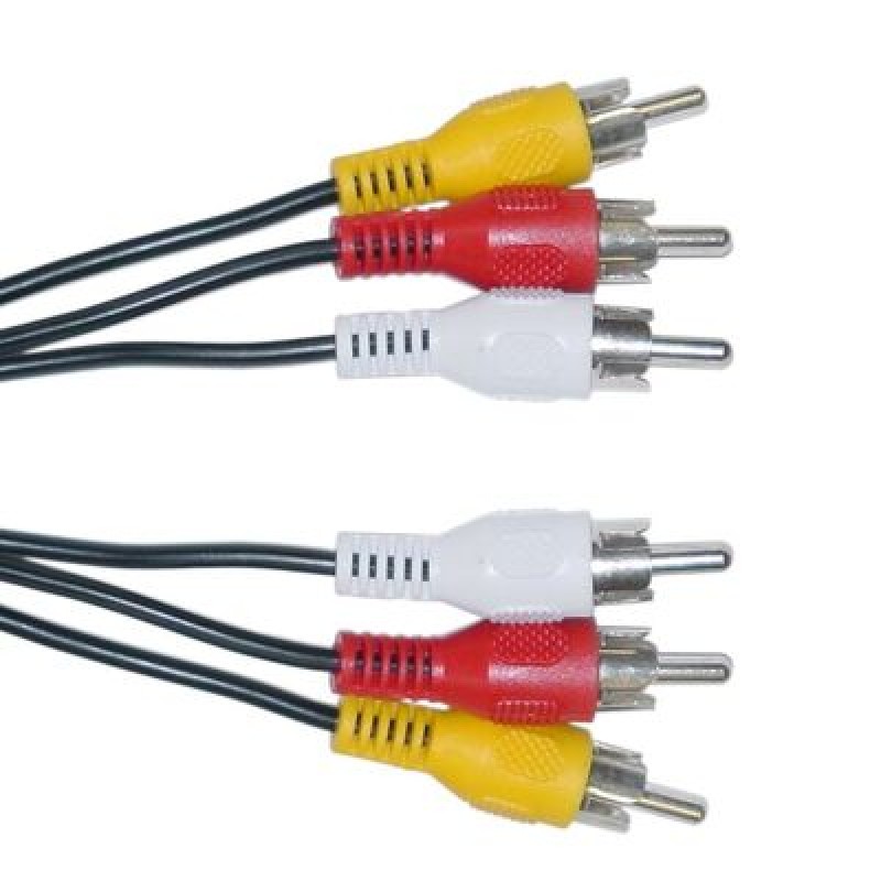 Powertech POWERTECH καλώδιο 3x RCA σε 3x RCA CAB-R004, 1.5m, μαύρο