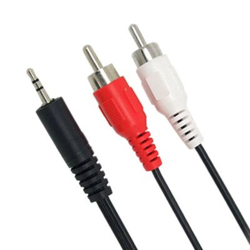 Powertech POWERTECH καλώδιο 3.5mm σε 2x RCA CAB-R007, 1.5m, μαύρο