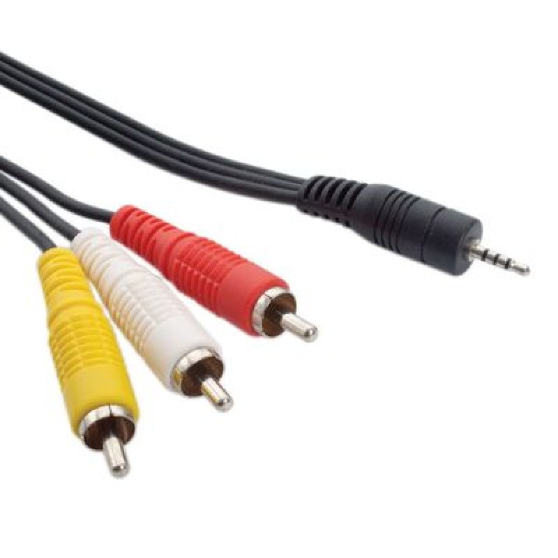 Powertech POWERTECH καλώδιο 3x RCA (M) σε jack 3.5mm (M) CAB-R010, 1.5m