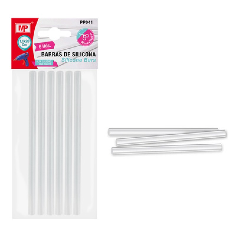 MP MP ράβδοι σιλικόνης PP041 για θερμοπίστολο, 11mm x 20cm, 6τμχ
