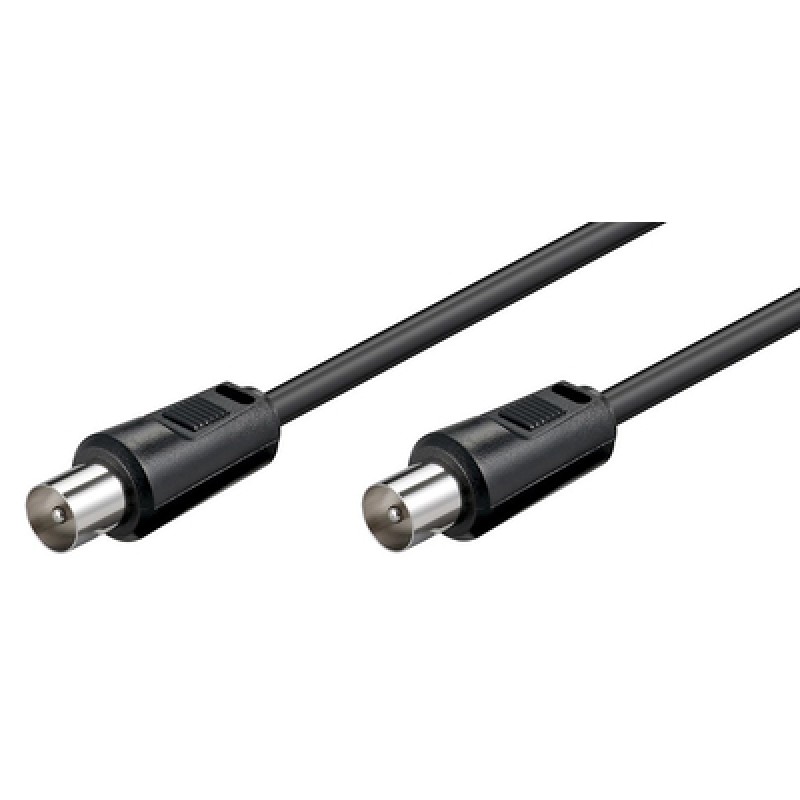 Powertech POWERTECH καλώδιο κεραίας RF αρσενικό - RF αρσενικό CAB-V007, μαύρο, 1.5m