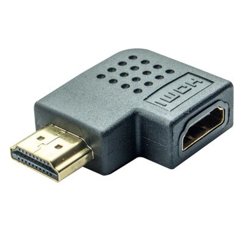 Powertech POWERTECH αντάπτορας HDMI CAB-H037, γωνιακός, 90° right, μαύρος