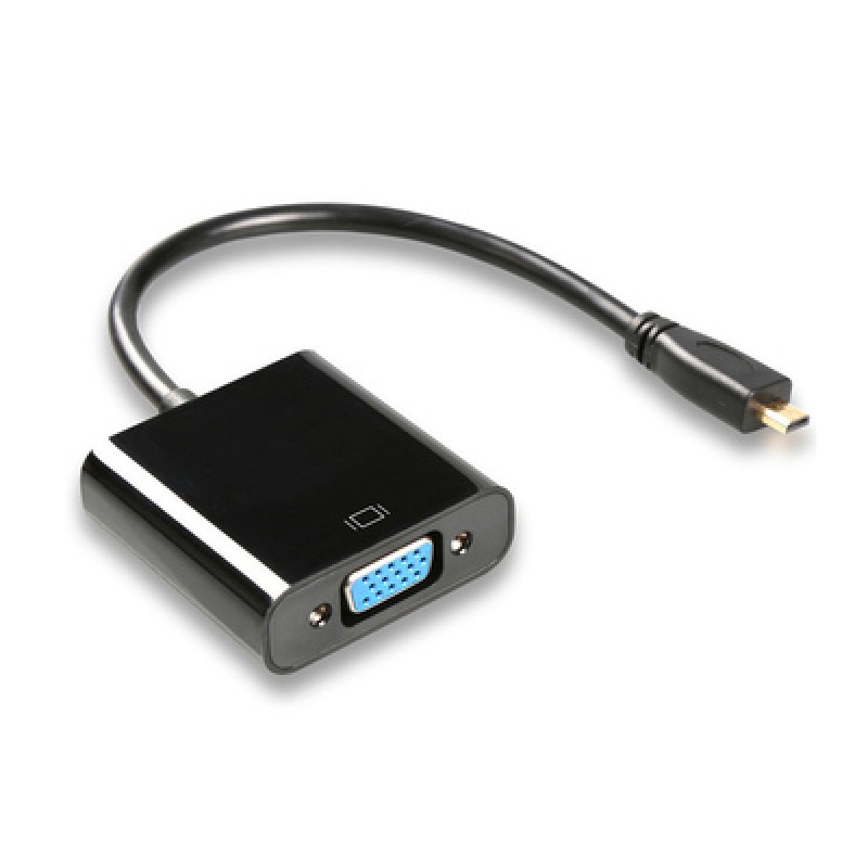 Powertech POWERTECH αντάπτορας micro HDMI σε VGA CAB-H032, 0.20m, μαύρος