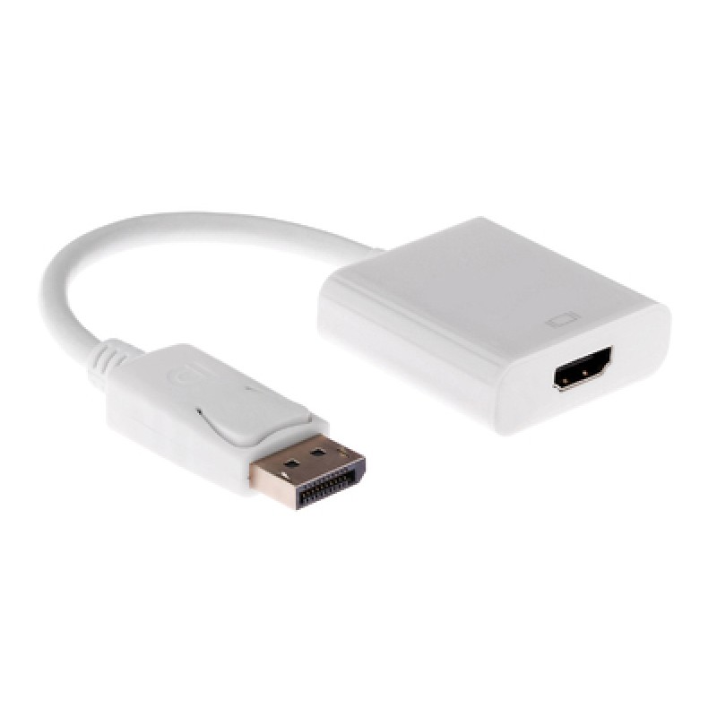 Powertech POWERTECH αντάπτορας DisplayPort σε HDMI CAB-DP004, 0.20m, λευκός