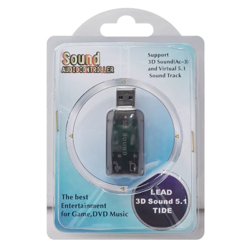 Powertech POWERTECH κάρτα ήχου USB CAB-U036, 5.1CH, έξοδος μικροφώνου & ακουστικού