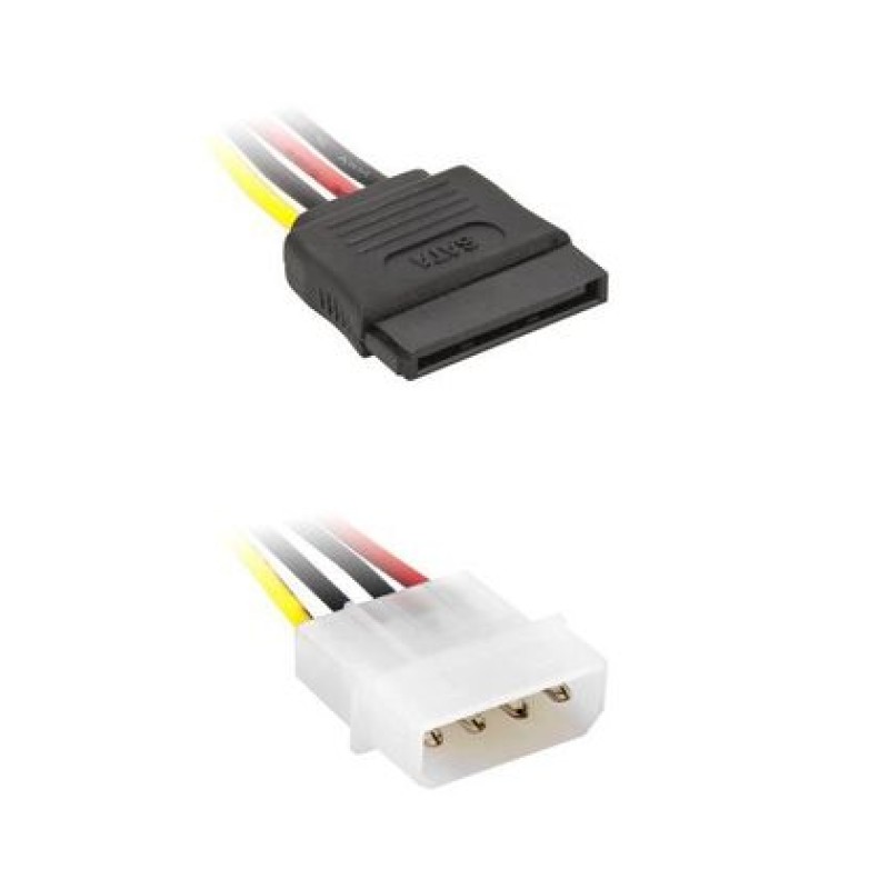 Powertech POWERTECH καλώδιο SATA 15pin (F) σε IDE 4pin (M) CAB-W011, 15cm