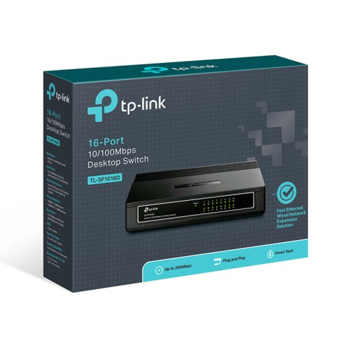 TP-Link TP-LINK Desktop Switch TL-SF10016D, 10/100Mbps, 16 Θύρες, Ver. 7.0