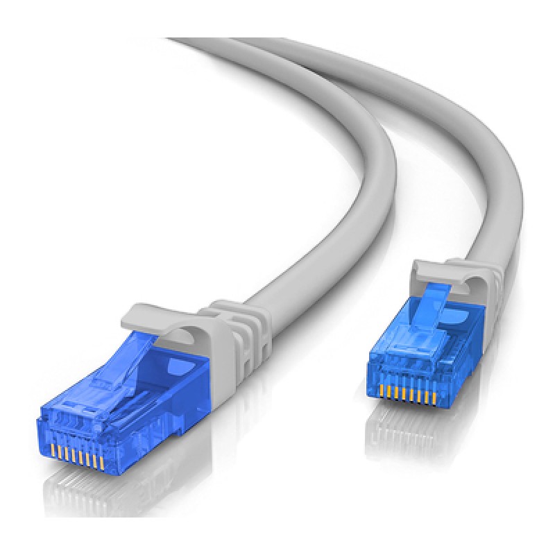 Powertech POWERTECH καλώδιο δικτύου CAB-N282 Cat 6 U/UTP, copper 24AWG, 0.5m, γκρι