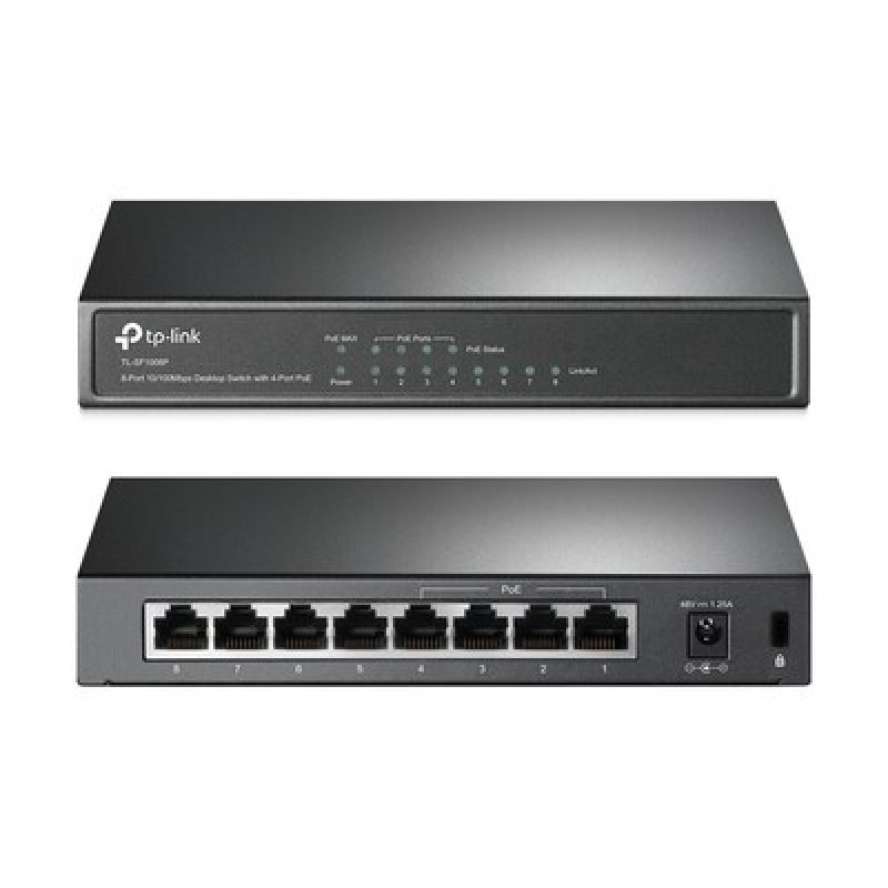 TP-Link TP-LINK Desktop Switch TL-SF1008P 8 Θυρών, με 4-port POE, Ver. 6.0
