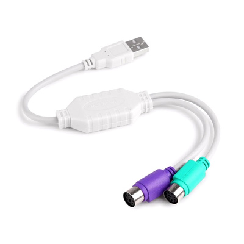 Powertech POWERTECH καλώδιο USB σε 2x PS2 θηλυκό CAB-U047, 0.20m, λευκό