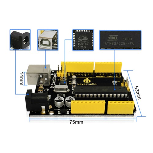 KEYESTUDIO KEYESTUDIO UNO R3 development board KS0001, συμβατό με Arduino