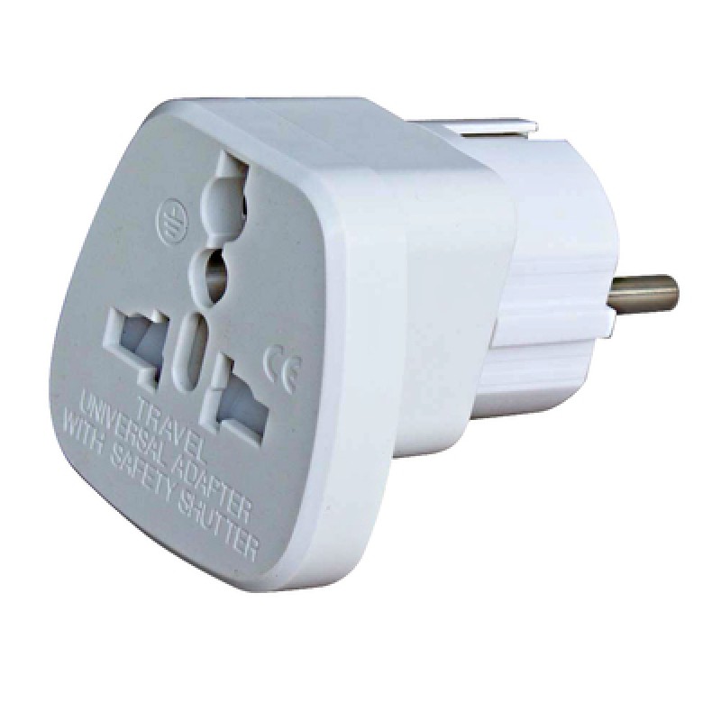 Powertech POWERTECH αντάπτορας PT-350 από german type σε universal, copper