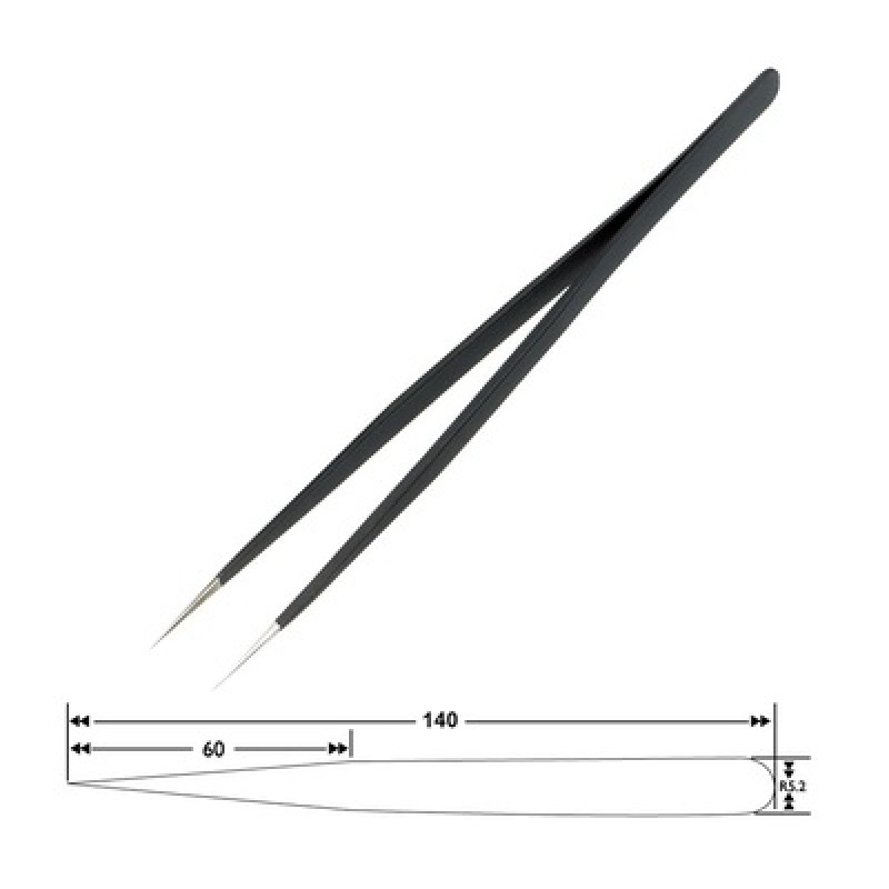 SPROTEK SPROTEK ESD αντιστατική τσιμπίδα ST-T508, 140mm, ίσια