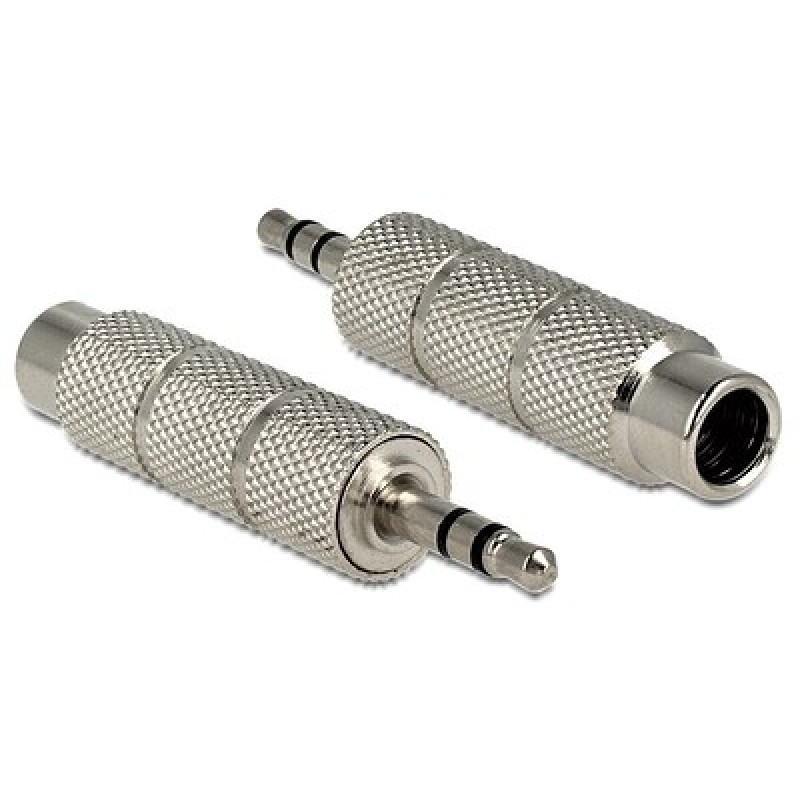 DELOCK DELOCK αντάπτορας από 3.5mm σε 6.3mm 65548, μεταλλικός, ασημί