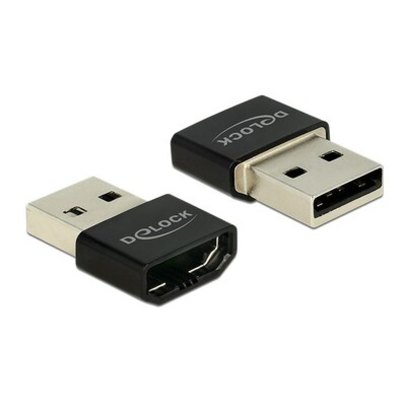 DELOCK DELOCK αντάπτορας USB σε HDMI-A θηλυκό 65680, μαύρος