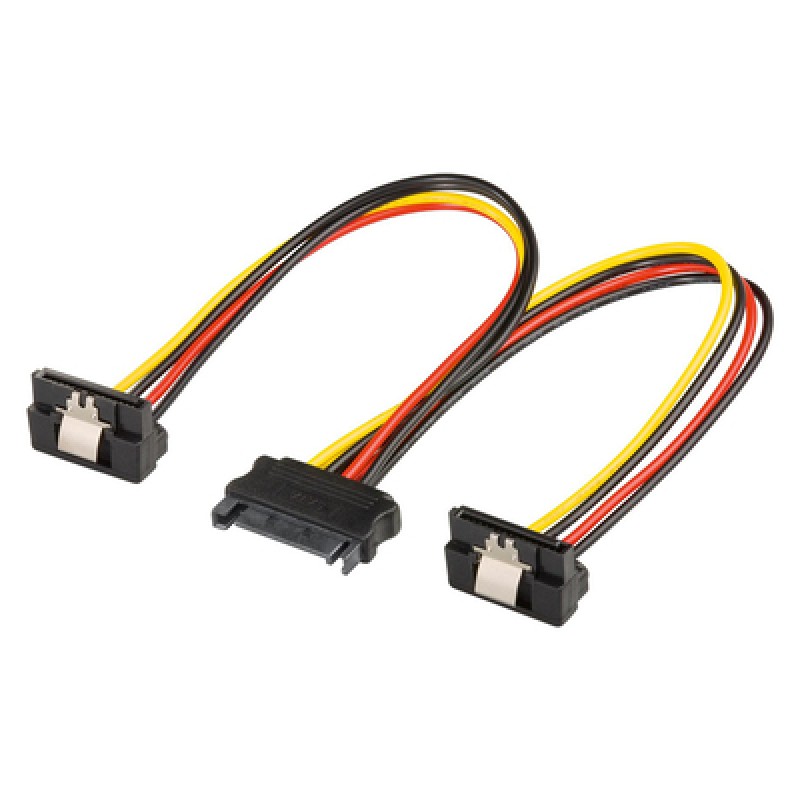 Powertech POWERTECH καλώδιο SATA 15pin male σε 2x 15pin female 90° CAB-W040