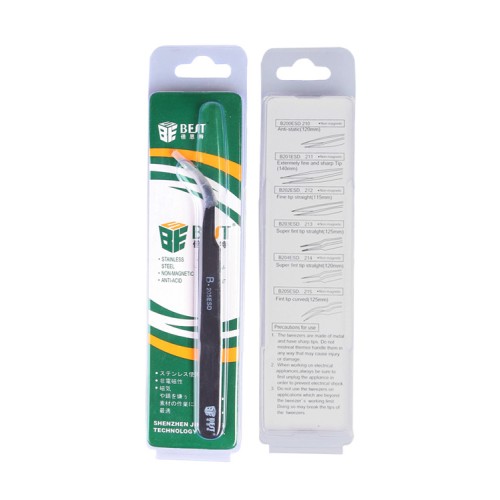 BEST BEST Αντιστατική Τσιμπίδα BST-205ESD, Non Magnetic, 125mm, Κυρτή