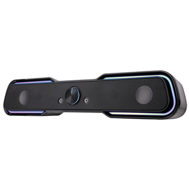 Powertech POWERTECH gaming soundbar PT-974, 10W RMS, Bluetooth, 3.5mm, RGB, μαύρο