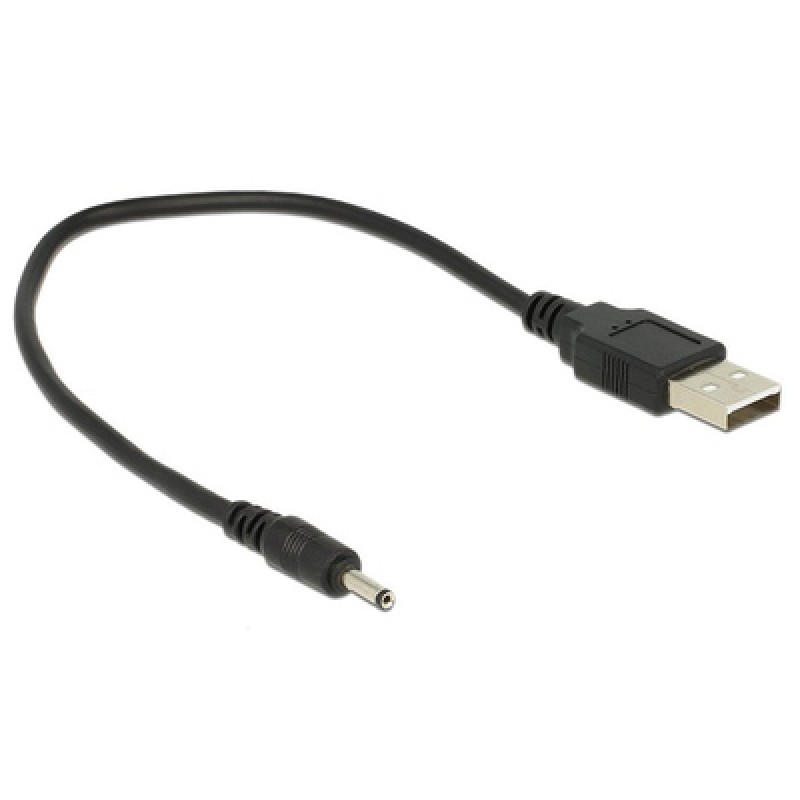DELOCK DELOCK καλώδιο USB σε DC 3.0 x 1.1mm 83793, 27cm, μαύρο