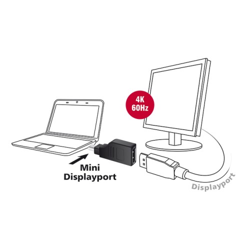 DELOCK DELOCK αντάπτορας mini DisplayPort σε DisplayPort 65626, 4K, 90°