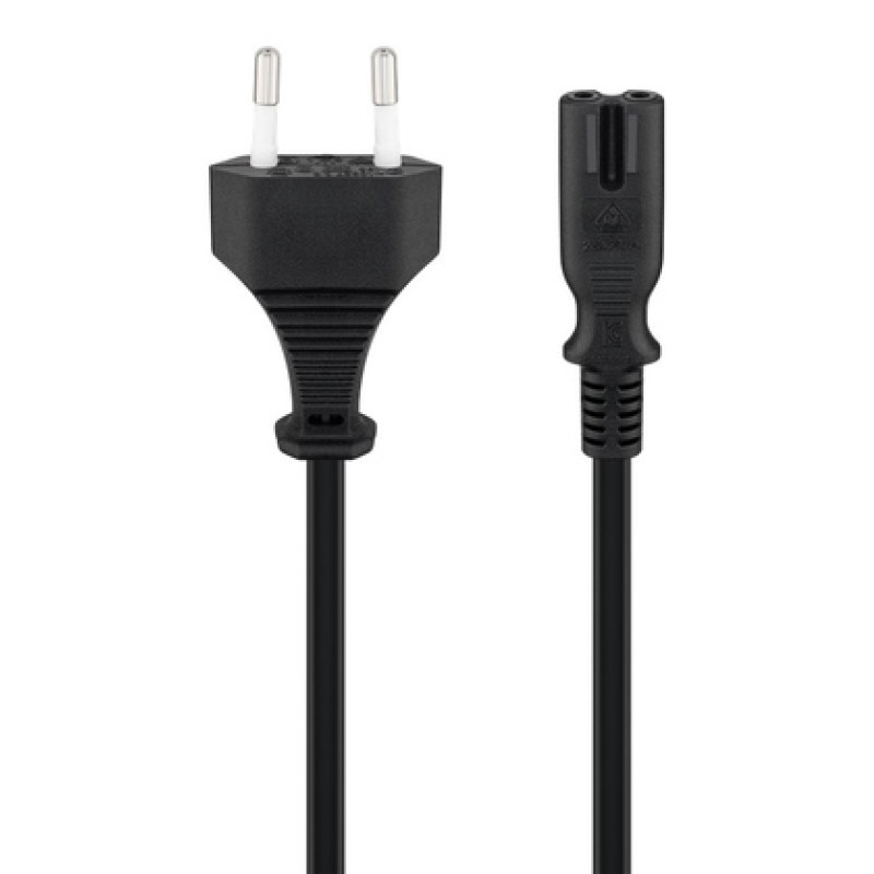 GOOBAY GOOBAY καλώδιο τροφοδοσίας Euro 95038, 2x 0.75mm², 3m, μαύρο