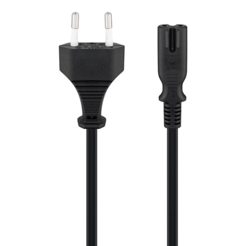 GOOBAY GOOBAY καλώδιο τροφοδοσίας Euro 95039, 2x 0.75mm², 5m, μαύρο