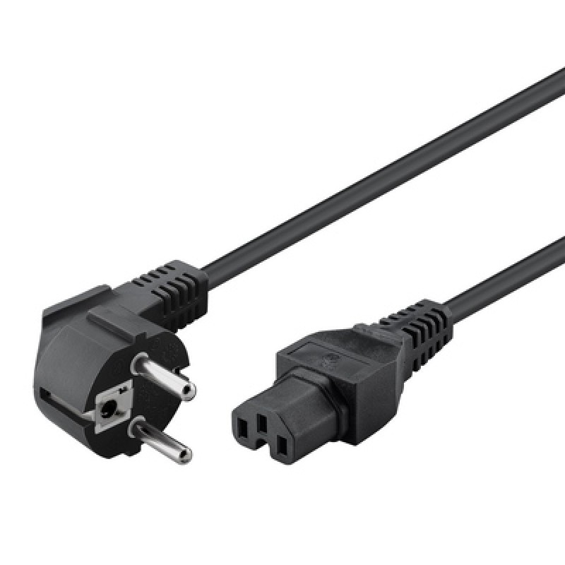 GOOBAY GOOBAY καλώδιο τροφοδοσίας 93277, γωνιακό, 0.75mm², 2m, μαύρο
