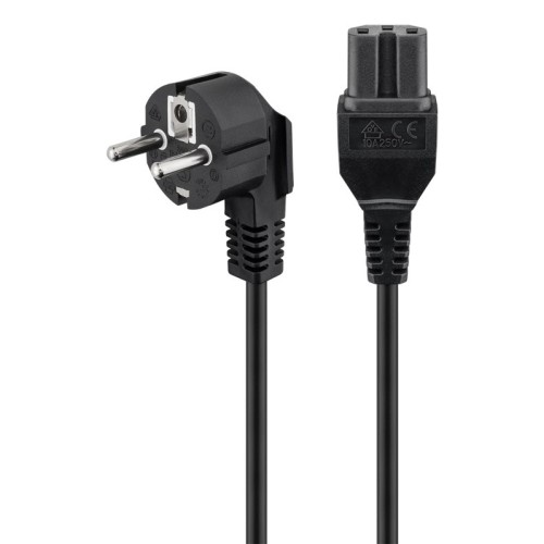 GOOBAY GOOBAY καλώδιο τροφοδοσίας 93277, γωνιακό, 0.75mm², 2m, μαύρο
