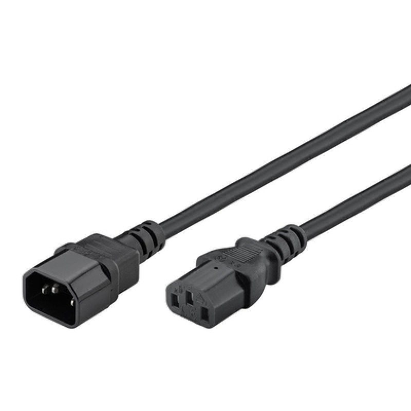 GOOBAY GOOBAY καλώδιο προέκτασης τροφοδοσίας 68602, 0.75mm², 1.5m, μαύρο