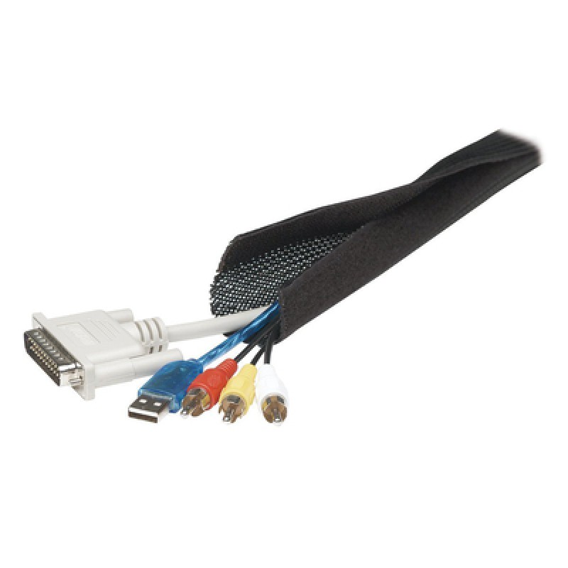 Powertech POWERTECH δεματικό καλωδίων τύπου Flex Wrap TIES-001, 1.8m, μαύρο