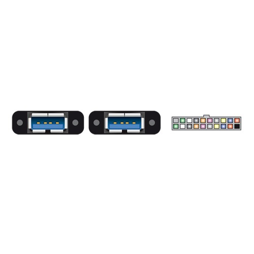 DELOCK DELOCK καλώδιο USB 3.0 19 pin header (F) σε 2x USB 3.0 (F) 85244, 80cm