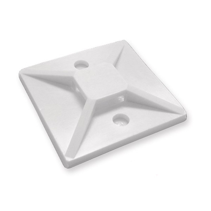 Powertech POWERTECH αυτοκόλλητη βάση δεματικών TIES-004, 30x30mm, 50τμχ, λευκό