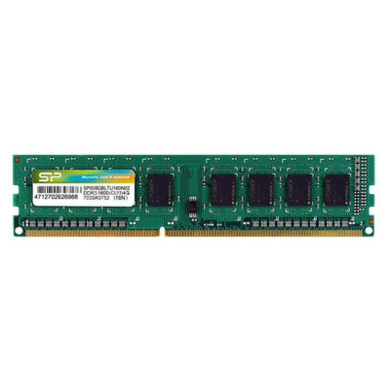SILICON POWER SILICON POWER μνήμη RAM 8GB DDR3, 1600MHz PC3-12800, 1.5V