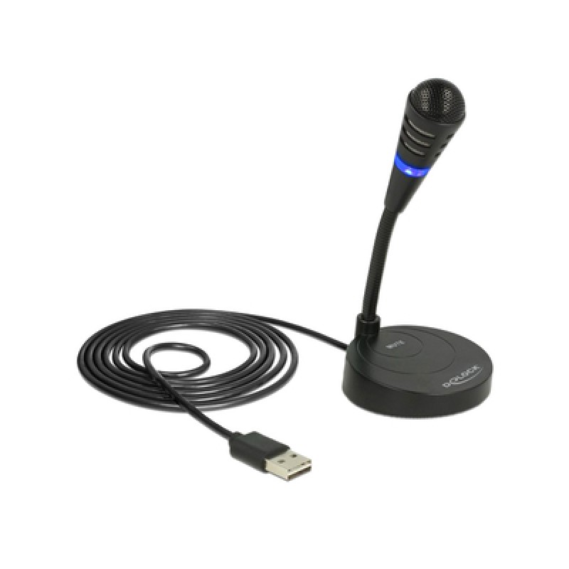 DELOCK DELOCK USB μικρόφωνο 65868 με βάση και mute button
