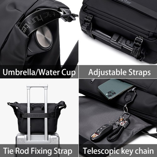 Arctic Hunter ARCTIC HUNTER τσάντα ώμου K00152 με θήκη tablet, 13L, μαύρη