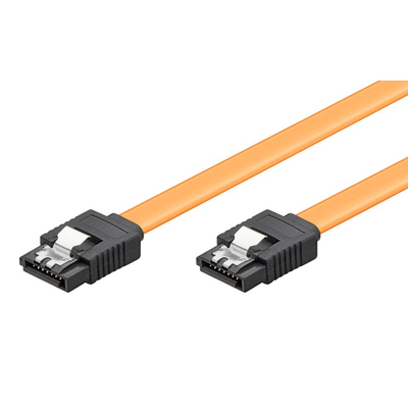 Powertech POWERTECH Καλώδιο SATA III 7-pin σε 7-pin CAB-W024, Metal Clip, 0.4m