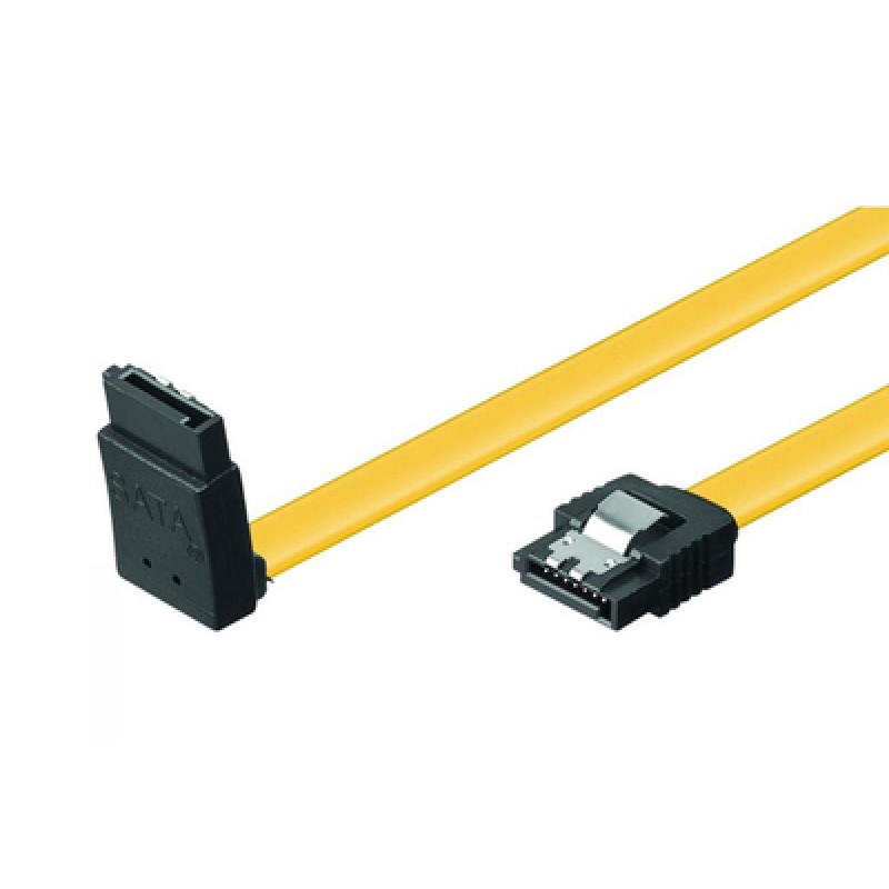 Powertech POWERTECH Καλώδιο SATA III 7pin σε 7pin 90° CAB-W028, Metal Clip 0.5m