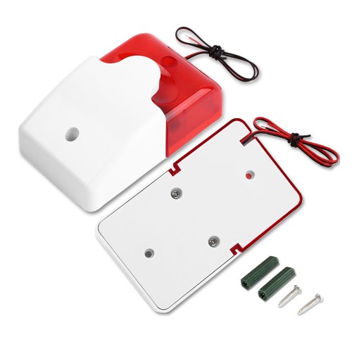 UNBRANDED Σειρήνα πανικού Piezzo εσωτερικού χώρου HS-157, 12V, Red