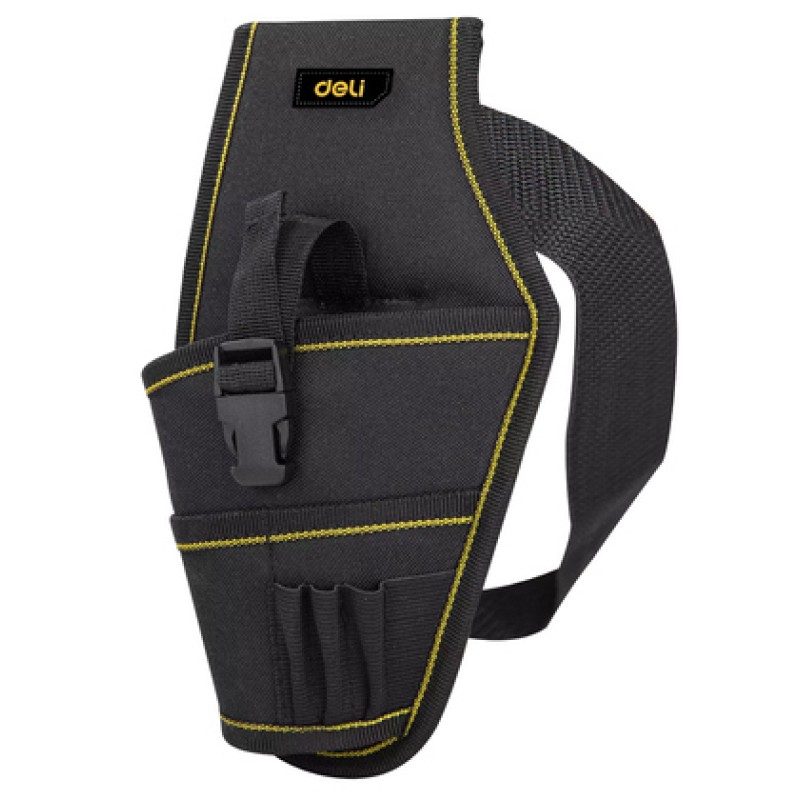 DELI DELI εργαλειοθήκη μέσης DL430004 για δράπανο, 26x15cm, μαύρη