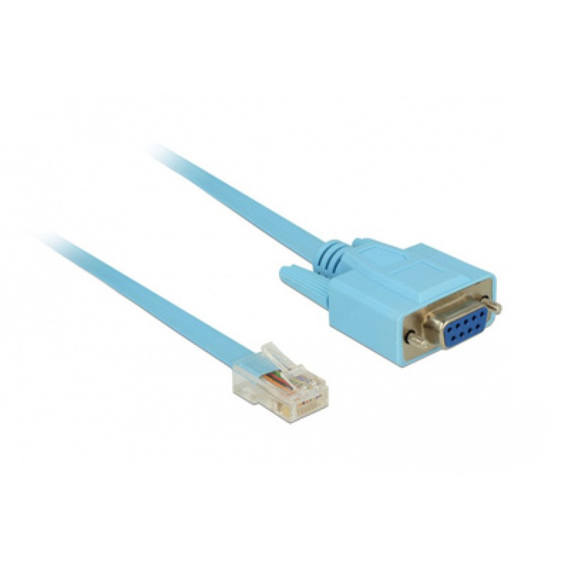 DELOCK DELOCK Καλώδιο Serial RS-232 DB9 female σε RJ45 male, 1m, μπλε
