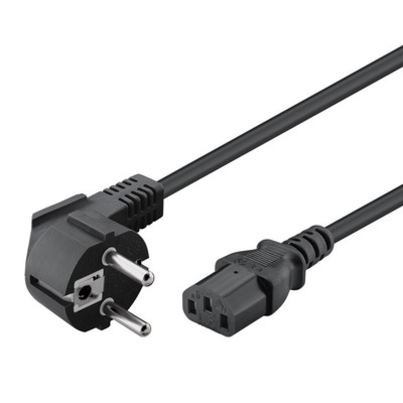 Powertech POWERTECH καλώδιο τροφοδοσίας PC CAB-P016, 3x 0.50mm², copper, 1.5m, μαύρο