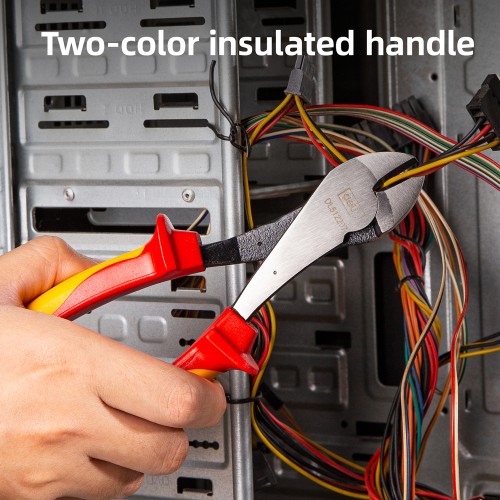 DELI DELI πλαγιοκόφτης ηλεκτρολόγου DL512207 με αντιολισθητικές λαβές, VDE 1000V, heavy duty, 180mm