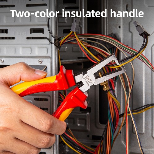 DELI DELI απογυμνωτής καλωδίων ηλεκτρολόγου DL515006, αντιολισθητικές λαβές, ρυθμιζόμενος, VDE 1000V, 160mm