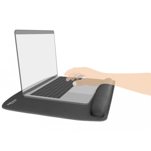 DELOCK DELOCK mousepad για laptop με στήριγμα καρπού 12601, 320x420mm, μαύρο