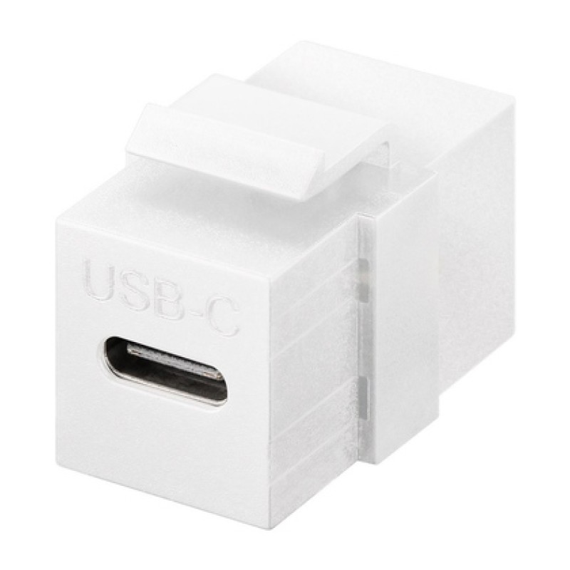 GOOBAY GOOBAY keystone module USB-C 3.2 Gen 2 61262, θηλυκό σε θηλυκό, λευκό
