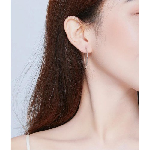 BAMOER BAMOER σκουλαρίκια κρίκοι SCE710, 30mm, ασήμι 925, ασημί