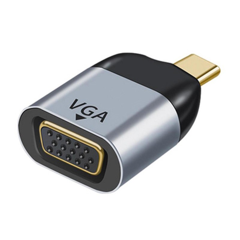 Powertech POWERTECH αντάπτορας USB-C σε VGA PTH-094, 1080p/60Hz, γκρι